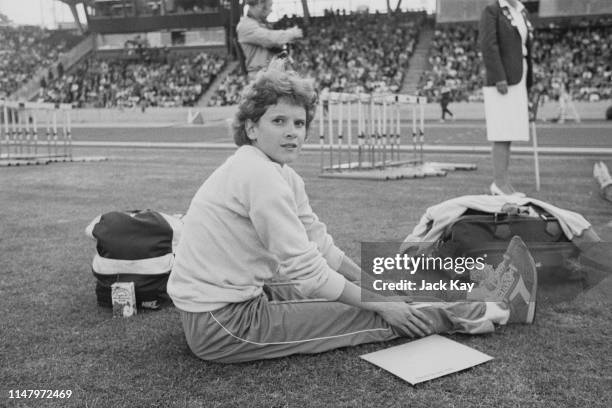 South-African middle-distance and long-distance runner Zola Budd at Crystal Palace, London, UK, 13th July 1984.