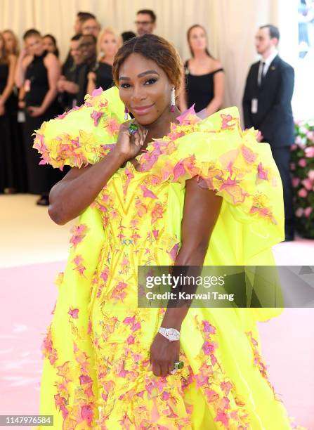 Serena Williams arrives for the 2019 Met Gala celebrating Camp: Notes on Fashion at The Metropolitan Museum of Art on May 06, 2019 in New York City.