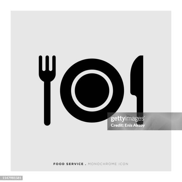 food service monochrome icon - kantine stock-grafiken, -clipart, -cartoons und -symbole
