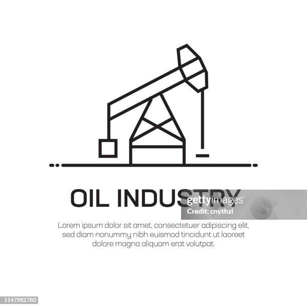 oil industry vector line icon - simple thin line icon, premium quality design element - boat engine stock illustrations