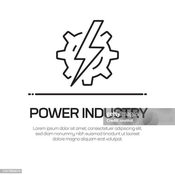 power industry vector line icon - simple thin line icon, premium quality design element - construction barrel stock illustrations