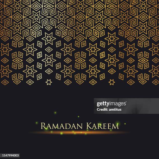 ramadan kareem gold - ramadan stock illustrations