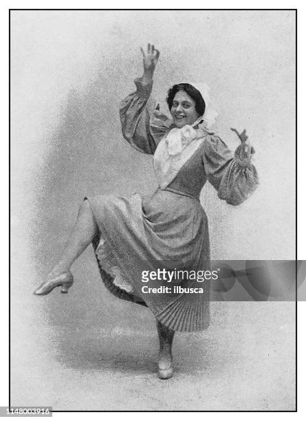 antique photo: hope booth acting - acting stock illustrations