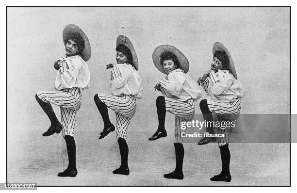 antique photo: alabama coons dancing - performance group stock illustrations