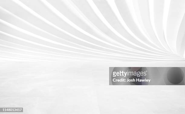 futuristic empty room, 3d rendering - white marble stockfoto's en -beelden