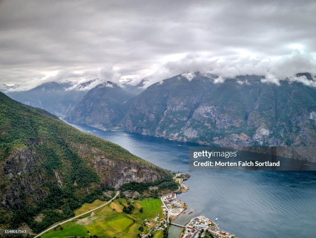 A Small Town In Aurland, Norway