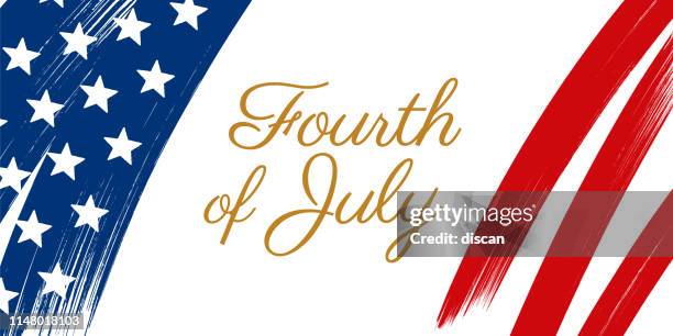 stockillustraties, clipart, cartoons en iconen met gelukkige vierde van juli-verenigde verklaarde de groet van de dag van de onafhankelijkheid. - 4th of july