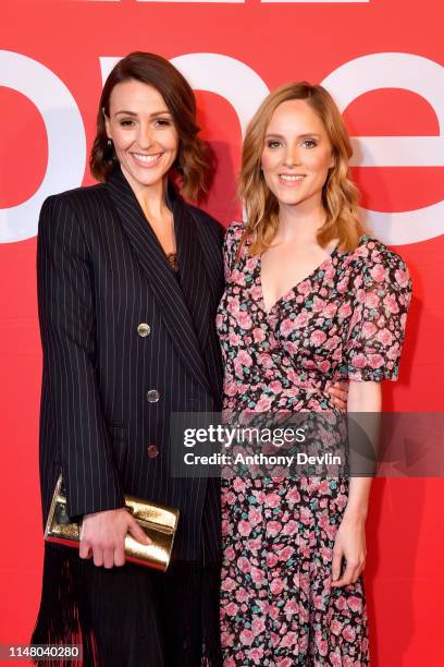 Suranne Jones and Sophie Rundle attend "BBC One Drama Gentleman Jack" Yorkshire Premiere at The Piece Hall on May 09, 2019 in Halifax, England.