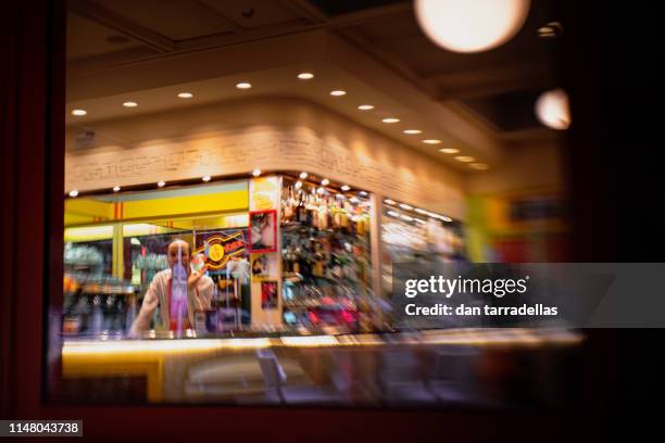 candid blurred barista, italy. - windows vista stock pictures, royalty-free photos & images