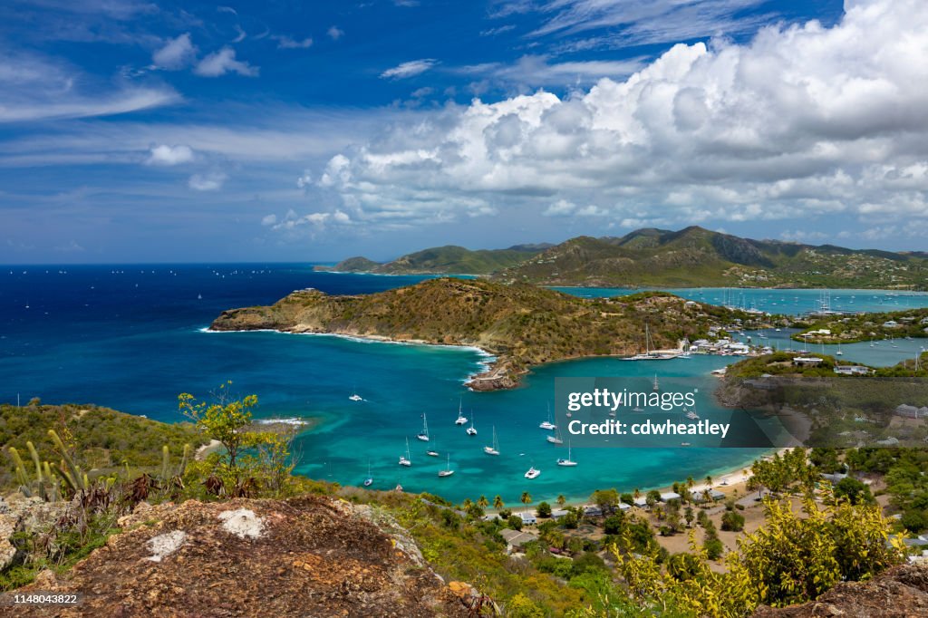 View or English Harbour, Antigua, from Shirley Heights