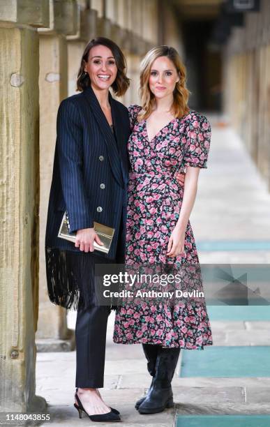 Suranne Jones and Sophie Rundle attend "BBC One Drama Gentleman Jack" Yorkshire Premiere at The Piece Hall on May 09, 2019 in Halifax, England.