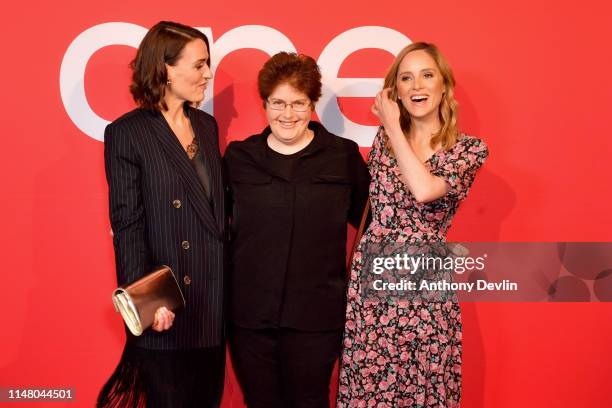 Suranne Jones, Sally Wainwright and Sophie Rundle attend "BBC One Drama Gentleman Jack" Yorkshire Premiere at The Piece Hall on May 09, 2019 in...