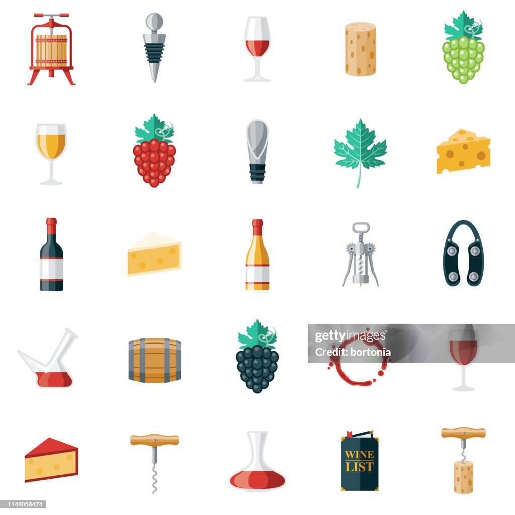 Wine Icon Set