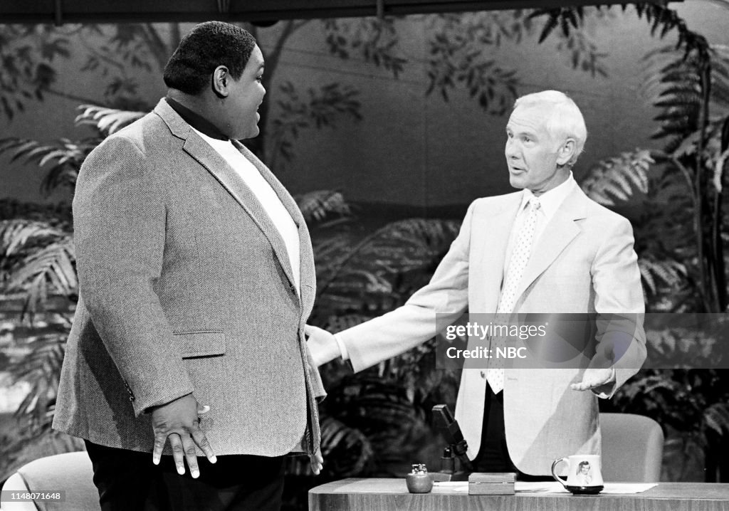 Tab Thacker Wrestler Tab Thacker during an interview with host Johnny Carson on ...