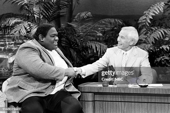 Tab Thacker Wrestler Tab Thacker during an interview with host Johnny Carson on ...