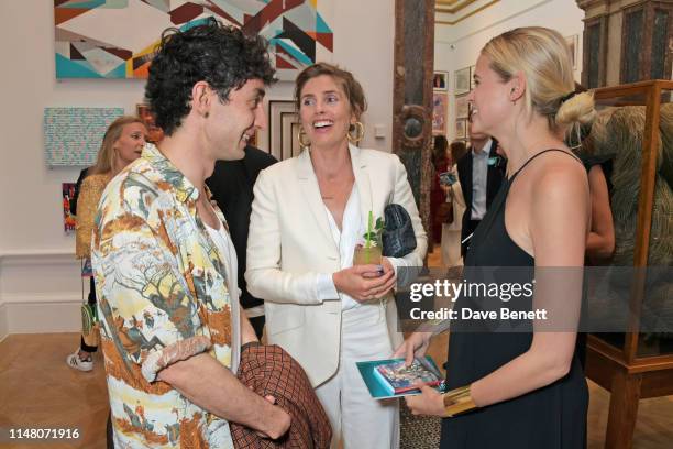 Taz Fustok, Georgiana Anstruther-Gough-Calthorpe and Gabriella Wilde attend The Royal Academy Of Arts Summer Exhibition preview party on June 4, 2019...