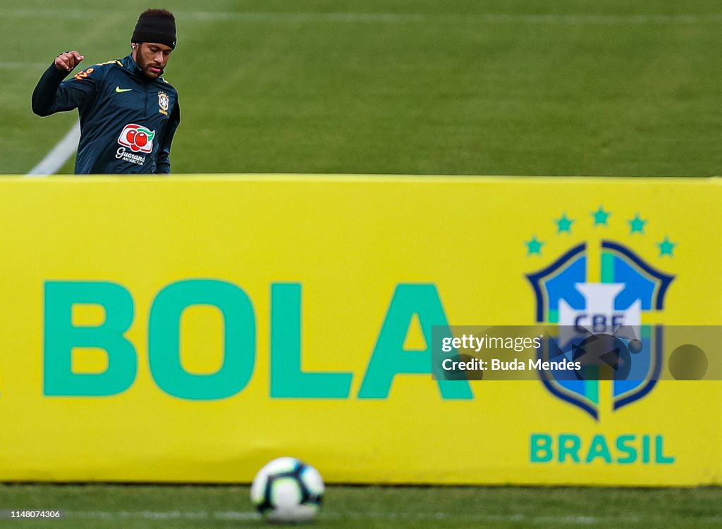 Brazil Press Conference & Training Session - Granja Comary