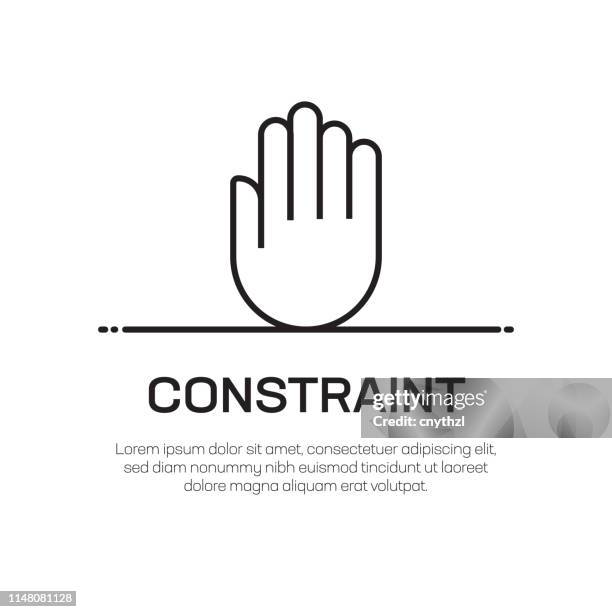 constraint vector line icon - simple thin line icon, premium quality design element - stuck together stock illustrations