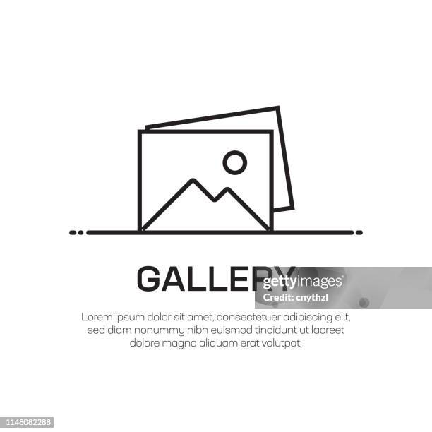 galerie vector line icon-simple thin line icon, premium quality design element - galerie stock-grafiken, -clipart, -cartoons und -symbole