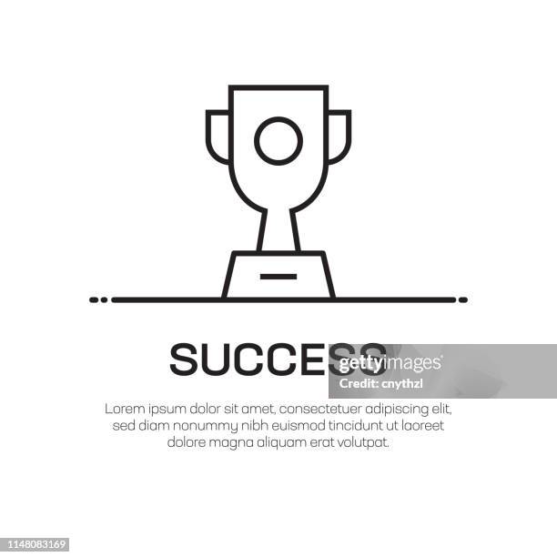 success vector line icon - simple thin line icon, premium quality design element - good first impression stock illustrations