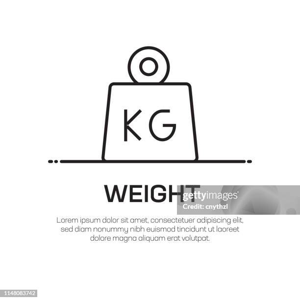 gewichtsvital-linie-icon-einfach thin line icon, premium quality design element - kilogramm stock-grafiken, -clipart, -cartoons und -symbole