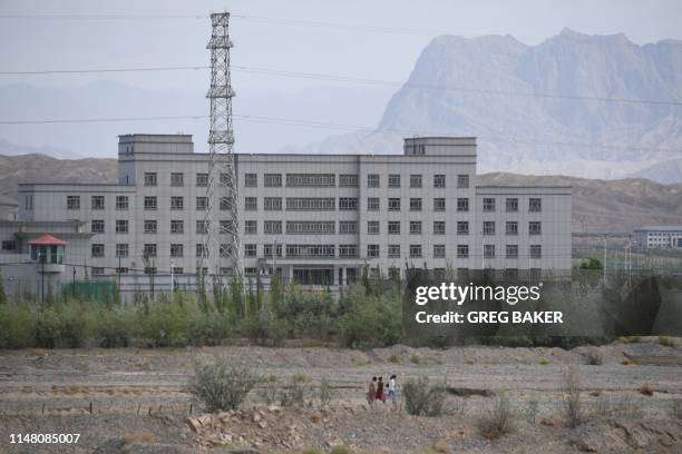 This photo taken on June 2, 2019 shows a facility believed to be a re-education camp where mostly Muslim ethnic minorities are detained, in Artux,...