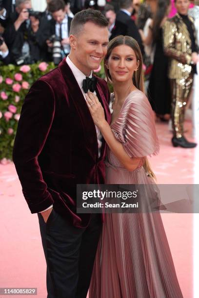 Tom Brady and Gisele Bundchen attend The Metropolitan Museum Of Art's 2019 Costume Institute Benefit "Camp: Notes On Fashion" at Metropolitan Museum...