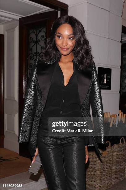 Jourdan Dunn attending a private dinner hosted by Michael Kors at Browns Hotel Mayfair on May 09, 2019 in London, England.