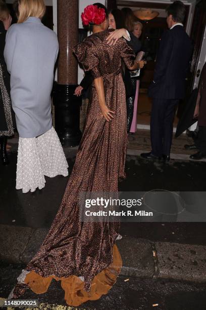 Emma Thynn, Viscountess Weymouth attending a private dinner hosted by Michael Kors at Browns Hotel Mayfair on May 09, 2019 in London, England.