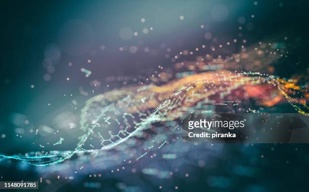 particle wave disintegrating - breaking apart stock pictures, royalty-free photos & images