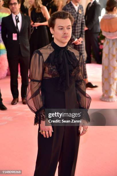Harry Styles attends The Metropolitan Museum Of Art's 2019 Costume Institute Benefit "Camp: Notes On Fashion" at Metropolitan Museum of Art on May 6,...