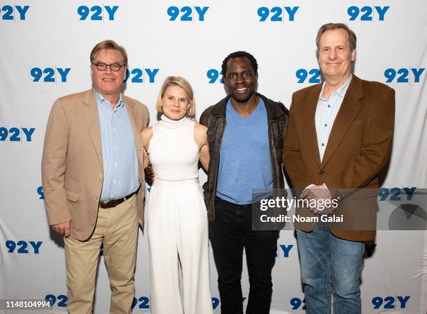 Aaron Sorkin, Celia Keenan-Bolger, Gbenga Akinnagbe and Jeff Daniels visit 92nd Street Y to discuss "To Kill A Mockingbird" on May 09, 2019 in New...