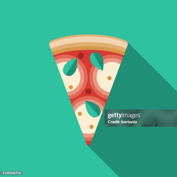 margharita pizza icon - slice of pizza illustration stock illustrations