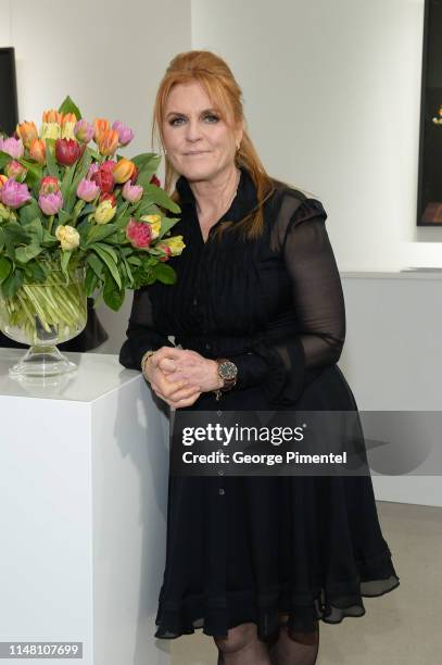 Duchess of York, Sarah Ferguson attends the T.M. Glass Solo Exhibition Opening at Galerie de Bellefeuille on May 09, 2019 in Toronto, Canada.