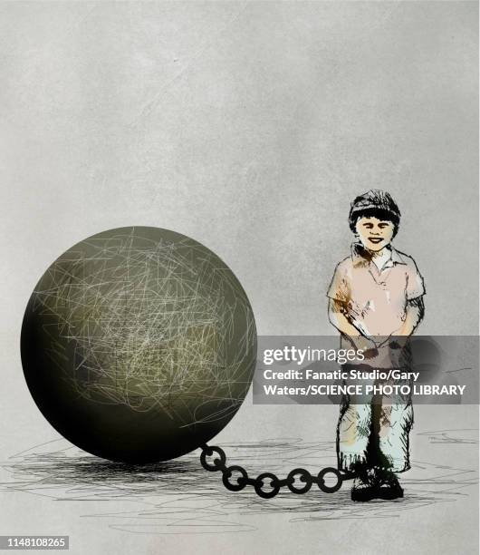 bildbanksillustrationer, clip art samt tecknat material och ikoner med child imprisonment, conceptual illustration - straff juridik