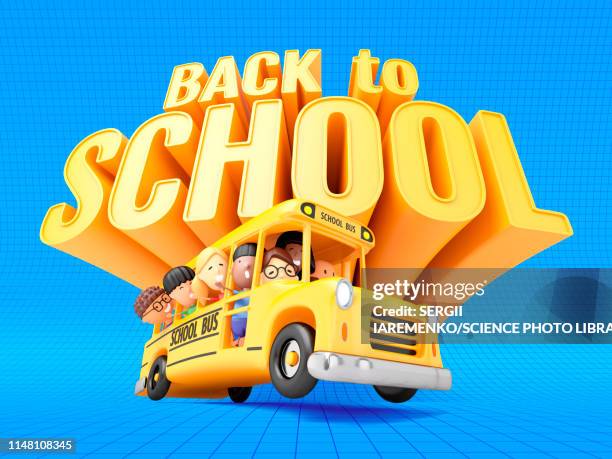 ilustrações de stock, clip art, desenhos animados e ícones de back to school, illustration - regresso-às-aulas