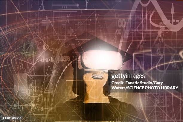 technology in education, conceptual illustration - person in further education stock illustrations