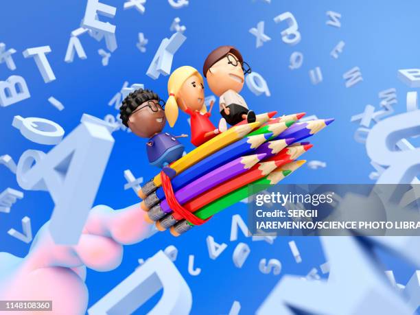 education, conceptual illustration - cute book background stock illustrations