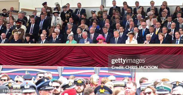 Belgian Prime Minister Charles Michel, Norwegian Prime Minister Erna Solberg, New Zealand's Governor-General Patsy Reddy, Philip May, husband of UK...