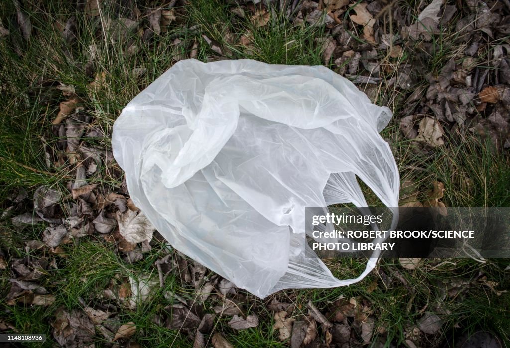 Discarded plastic bag