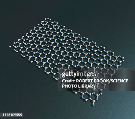 Boron nitride monolayer, molecular model Boron nitride monolayer, molecular model
