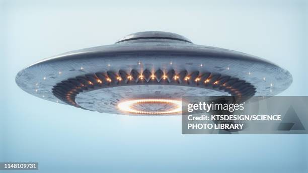 unidentified flying object, illustration - ufo fotografías e imágenes de stock