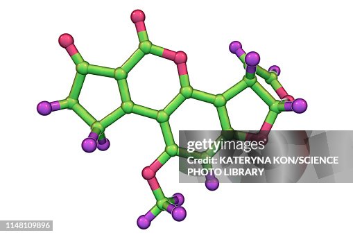 Aflatoxin B1, molecular model Aflatoxin B1, molecular model