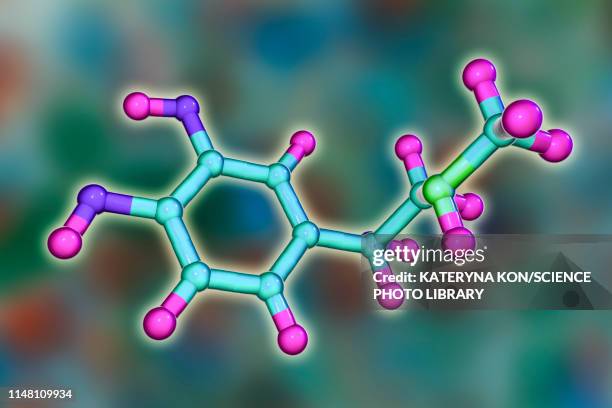 ilustraciones, imágenes clip art, dibujos animados e iconos de stock de adrenaline, molecular model - adrenalina