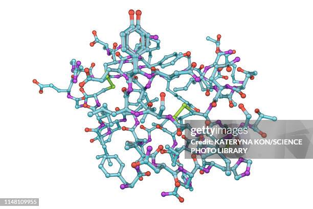 insulin hormone molecule, illustration - diabetes 幅插畫檔、美工圖案、卡通及圖標