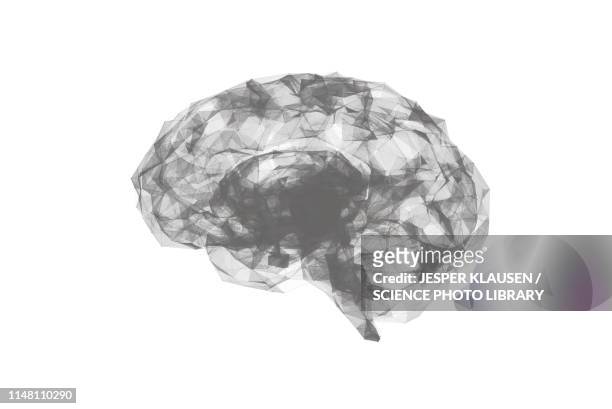 human brain, illustration - artificial neural network stock illustrations
