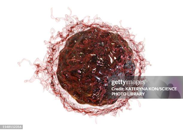 cancer cell, illustration - brain cancer stock illustrations