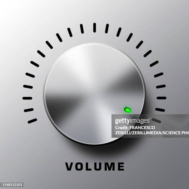 ilustraciones, imágenes clip art, dibujos animados e iconos de stock de volume knob, illustration - equipo de alta fidelidad