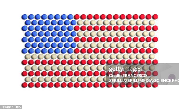 us flag, illustration - years since tet offensive began stock illustrations