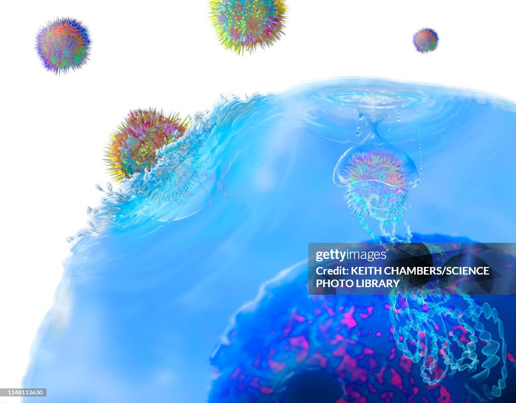 CAR T cell immunotherapy, illustration
